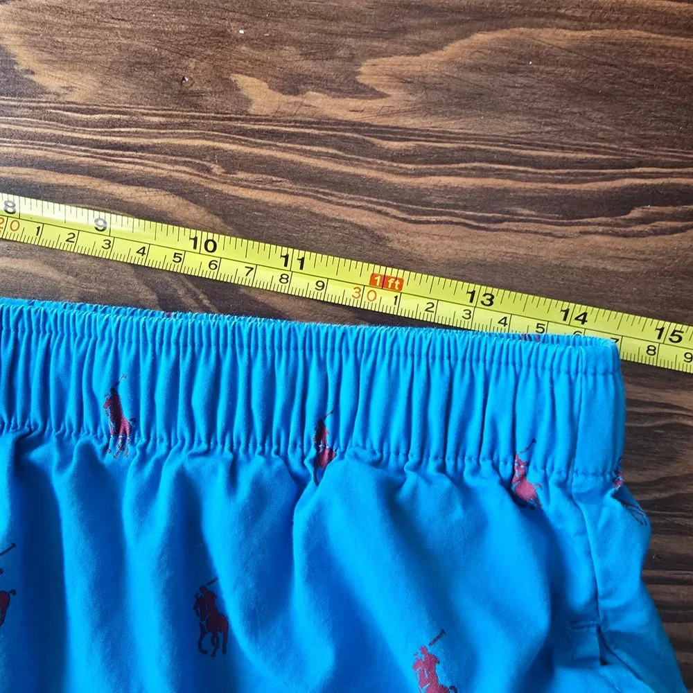 Polo Ralph Lauren Mens Pajama Pants Blue Red Pony Logo Sleepwear Medium